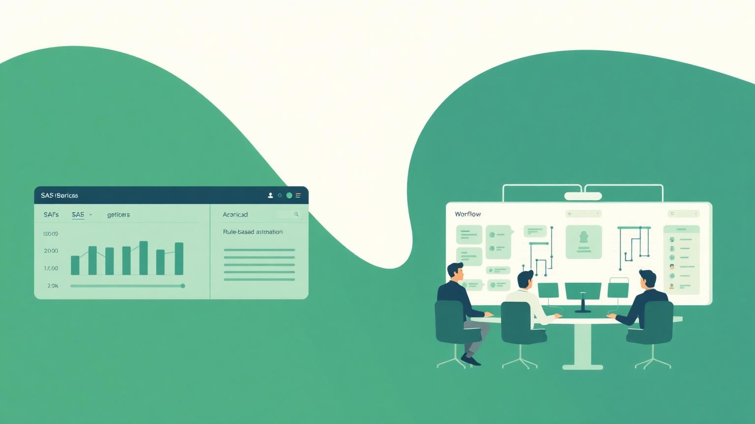 Software tools versus managed agency operators — a side-by-side illustration